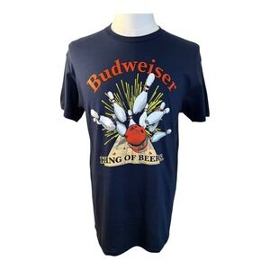 Budweiser Bowling T-Shirt King of Beers Graphic Print‎ Tee XXL NWT